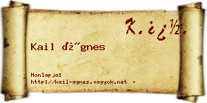 Kail Ágnes névjegykártya